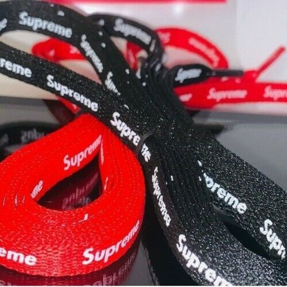 "SUPREME" Style  Flat Logo Shoelace Shoe Sneaker